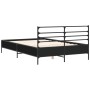 Estructura de cama madera de ingeniería y metal negro 120x190cm de vidaXL, Camas y somieres - Ref: Foro24-3280067, Precio: 13...