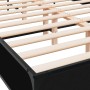 Estructura de cama madera de ingeniería y metal negro 120x190cm de vidaXL, Camas y somieres - Ref: Foro24-3280067, Precio: 13...