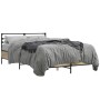 Estructura cama madera ingeniería metal roble Sonoma 140x190 cm de vidaXL, Camas y somieres - Ref: Foro24-3280078, Precio: 13...
