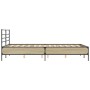 Estructura cama madera ingeniería metal roble Sonoma 140x190 cm de vidaXL, Camas y somieres - Ref: Foro24-3280078, Precio: 13...