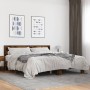 Estructura cama madera ingeniería metal roble ahumado 200x200cm de vidaXL, Camas y somieres - Ref: Foro24-3280084, Precio: 16...