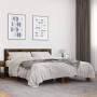 Estructura cama madera ingeniería metal roble ahumado 150x200cm de vidaXL, Camas y somieres - Ref: Foro24-3280099, Precio: 14...