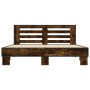 Estructura cama madera ingeniería metal roble ahumado 150x200cm de vidaXL, Camas y somieres - Ref: Foro24-3280099, Precio: 14...