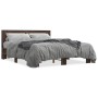 Estructura cama madera ingeniería metal marrón roble 150x200 cm de vidaXL, Camas y somieres - Ref: Foro24-3280101, Precio: 15...