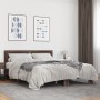 Estructura cama madera ingeniería metal marrón roble 150x200 cm de vidaXL, Camas y somieres - Ref: Foro24-3280101, Precio: 15...