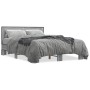 Estructura cama madera ingeniería metal gris Sonoma 120x190 cm de vidaXL, Camas y somieres - Ref: Foro24-3280120, Precio: 142...