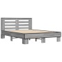 Estructura cama madera ingeniería metal gris Sonoma 120x190 cm de vidaXL, Camas y somieres - Ref: Foro24-3280120, Precio: 142...