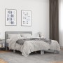 Estructura cama madera ingeniería metal gris Sonoma 120x190 cm de vidaXL, Camas y somieres - Ref: Foro24-3280120, Precio: 142...