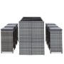 Mesa y sillas de bar jardín 7 pzas cojines ratán sintético gris de vidaXL, Conjuntos de jardín - Ref: Foro24-49561, Precio: 4...