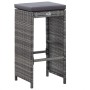 Mesa y sillas de bar jardín 7 pzas cojines ratán sintético gris de vidaXL, Conjuntos de jardín - Ref: Foro24-49561, Precio: 4...