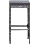 Mesa y sillas de bar jardín 7 pzas cojines ratán sintético gris de vidaXL, Conjuntos de jardín - Ref: Foro24-49561, Precio: 4...