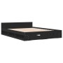 Estructura cama con cajones madera ingeniería negra 150x200 cm de vidaXL, Camas y somieres - Ref: Foro24-3280742, Precio: 166...