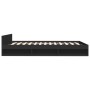 Estructura cama con cajones madera ingeniería negra 150x200 cm de vidaXL, Camas y somieres - Ref: Foro24-3280742, Precio: 166...