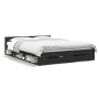 Black engineered wood bed with drawers 140x200 cm by vidaXL, Beds and slatted bases - Ref: Foro24-3280749, Price: 192,57 €, D...