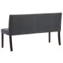 Banco de piel de ante artificial gris 148,5 cm de vidaXL, Bancos para recibidores y almacenamiento - Ref: Foro24-288572, Prec...