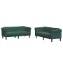 Dark green velvet 2-piece sofa set by vidaXL, Sofas - Ref: Foro24-3209221, Price: 517,83 €, Discount: %