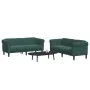 Juego de sofás 2 piezas terciopelo verde oscuro de vidaXL, Sofás - Ref: Foro24-3209221, Precio: 517,83 €, Descuento: %