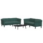 Juego de sofás 2 piezas terciopelo verde oscuro de vidaXL, Sofás - Ref: Foro24-3209221, Precio: 525,87 €, Descuento: %