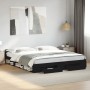 Estructura cama con cajones madera ingeniería negra 200x200 cm de vidaXL, Camas y somieres - Ref: Foro24-3280721, Precio: 185...