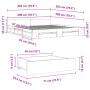 Estructura cama con cajones madera ingeniería negra 200x200 cm de vidaXL, Camas y somieres - Ref: Foro24-3280721, Precio: 185...
