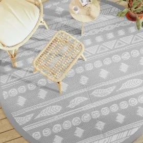 Alfombra de exterior PP gris Ø200 cm de vidaXL, Protectores para exterior - Ref: Foro24-368532, Precio: 40,87 €, Descuento: %