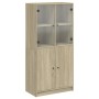 Aparador alto con puertas madera roble Sonoma 68x37x142 cm de vidaXL, Aparadores - Ref: Foro24-3295866, Precio: 136,39 €, Des...