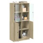 Aparador alto con puertas madera roble Sonoma 68x37x142 cm de vidaXL, Aparadores - Ref: Foro24-3295866, Precio: 136,39 €, Des...