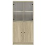 Aparador alto con puertas madera roble Sonoma 68x37x142 cm de vidaXL, Aparadores - Ref: Foro24-3295866, Precio: 136,39 €, Des...