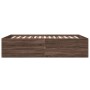 Estructura de cama madera de ingeniería marrón roble 120x190 cm de vidaXL, Camas y somieres - Ref: Foro24-3280957, Precio: 13...