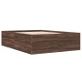 Estructura de cama madera de ingeniería marrón roble 120x190 cm de vidaXL, Camas y somieres - Ref: Foro24-3280957, Precio: 13...