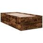 Estructura de cama madera de ingeniería roble ahumado 90x200 cm de vidaXL, Camas y somieres - Ref: Foro24-3280969, Precio: 10...