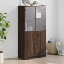 Aparador alto con puertas madera roble marrón 68x37x142 cm de vidaXL, Aparadores - Ref: Foro24-3295870, Precio: 127,72 €, Des...