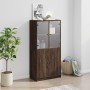 Aparador alto con puertas madera roble marrón 68x37x142 cm de vidaXL, Aparadores - Ref: Foro24-3295870, Precio: 127,72 €, Des...