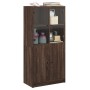 Aparador alto con puertas madera roble marrón 68x37x142 cm de vidaXL, Aparadores - Ref: Foro24-3295870, Precio: 127,72 €, Des...