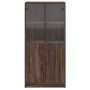 Aparador alto con puertas madera roble marrón 68x37x142 cm de vidaXL, Aparadores - Ref: Foro24-3295870, Precio: 127,72 €, Des...