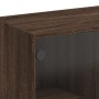 Aparador alto con puertas madera roble marrón 68x37x142 cm de vidaXL, Aparadores - Ref: Foro24-3295870, Precio: 127,72 €, Des...
