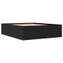 Estructura de cama madera de ingeniería negra 150x200 cm de vidaXL, Camas y somieres - Ref: Foro24-3280917, Precio: 152,99 €,...