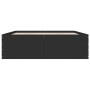 Estructura de cama madera de ingeniería negra 150x200 cm de vidaXL, Camas y somieres - Ref: Foro24-3280917, Precio: 152,99 €,...
