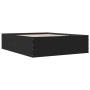 Estructura de cama madera de ingeniería negra 150x200 cm de vidaXL, Camas y somieres - Ref: Foro24-3280917, Precio: 152,99 €,...