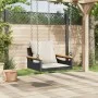 Banco columpio con cojines ratán sintético negro 63x62x40 cm de vidaXL, Bancos de jardín - Ref: Foro24-368164, Precio: 84,99 ...
