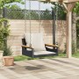Banco columpio con cojines ratán sintético negro 63x62x40 cm de vidaXL, Bancos de jardín - Ref: Foro24-368164, Precio: 79,94 ...