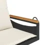 Banco columpio con cojines ratán sintético negro 63x62x40 cm de vidaXL, Bancos de jardín - Ref: Foro24-368164, Precio: 84,99 ...