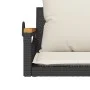 Banco columpio con cojines ratán sintético negro 63x62x40 cm de vidaXL, Bancos de jardín - Ref: Foro24-368164, Precio: 84,99 ...