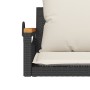 Banco columpio con cojines ratán sintético negro 63x62x40 cm de vidaXL, Bancos de jardín - Ref: Foro24-368164, Precio: 79,94 ...