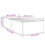 Estructura de cama madera de ingeniería roble humo 100x200 cm de vidaXL, Camas y somieres - Ref: Foro24-3280962, Precio: 103,...