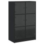 Aparador alto con puertas madera ingeniería negro 68x37x109 cm de vidaXL, Aparadores - Ref: Foro24-3295851, Precio: 116,20 €,...