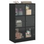 Aparador alto con puertas madera ingeniería negro 68x37x109 cm de vidaXL, Aparadores - Ref: Foro24-3295851, Precio: 116,20 €,...