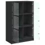Aparador alto con puertas madera ingeniería negro 68x37x109 cm de vidaXL, Aparadores - Ref: Foro24-3295851, Precio: 116,20 €,...
