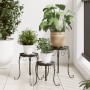 Soportes para plantas 3 uds cerámica negro y blanco de vidaXL, Soportes para macetas - Ref: Foro24-4003395, Precio: 83,33 €, ...