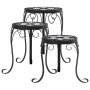 Soportes para plantas 3 uds cerámica negro y blanco de vidaXL, Soportes para macetas - Ref: Foro24-4003395, Precio: 83,33 €, ...